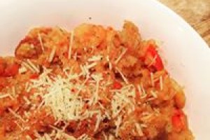 chicken chorizo Prawn risotto